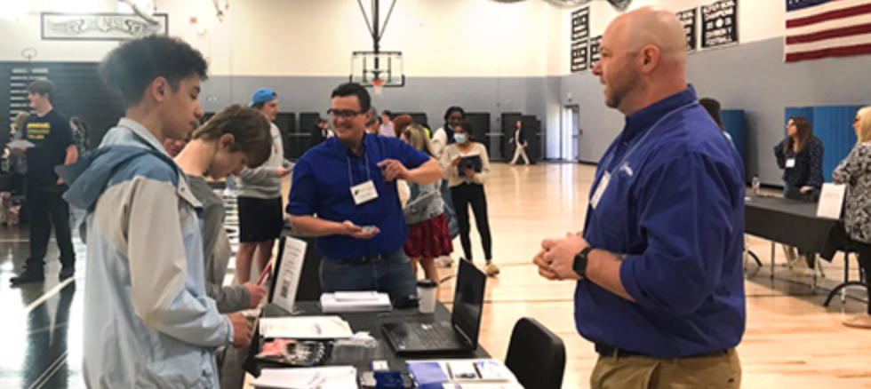 Antron Attends Bellingham High School Career Fair